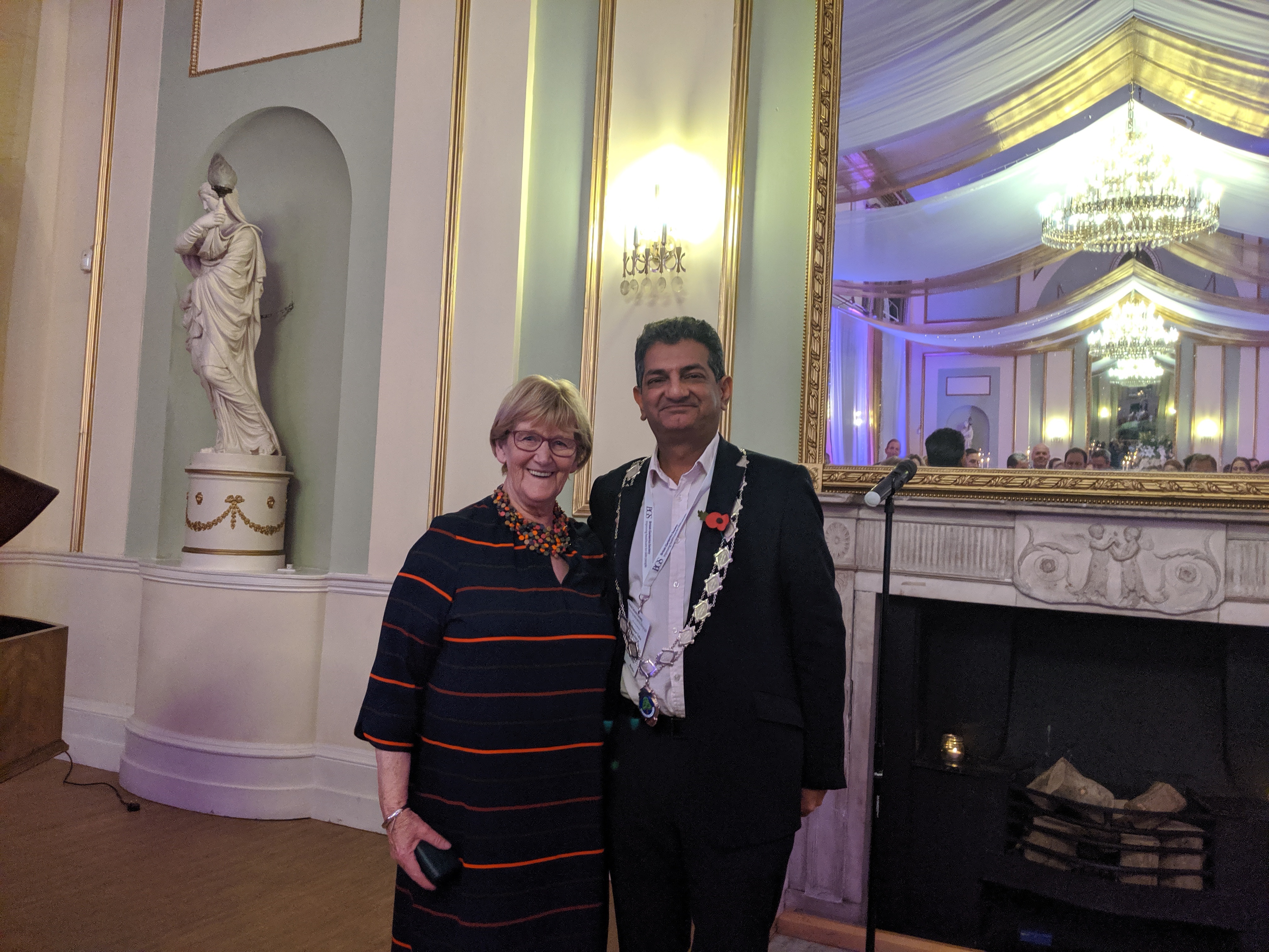 Marie Mitchell and BGS President Professor Tahir Masud