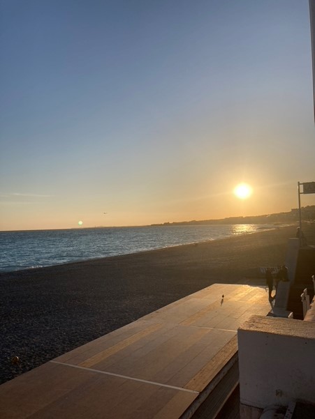 Seaside promenade in Nice, France